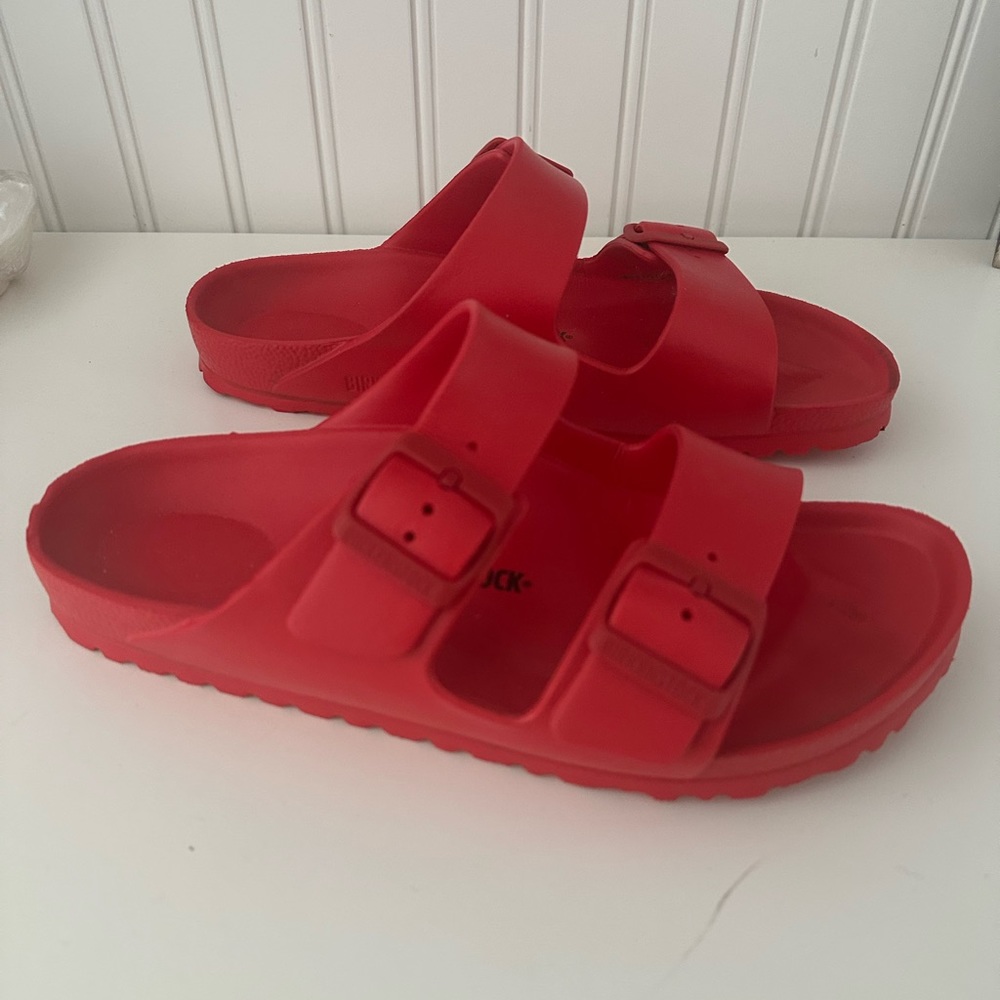 Birkenstock sandals red size 40 great condition